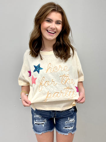 Here for the Party Tee-PEACHLOVE CALIFORNIA-Sunshine Boutique Camden TN