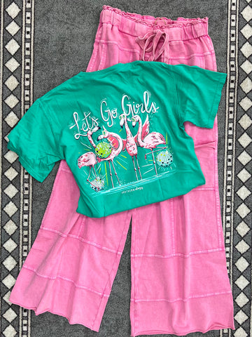 Let’s Go Girls Flamingo Tee-SOUTHERNOLOGY-Sunshine Boutique Camden TN