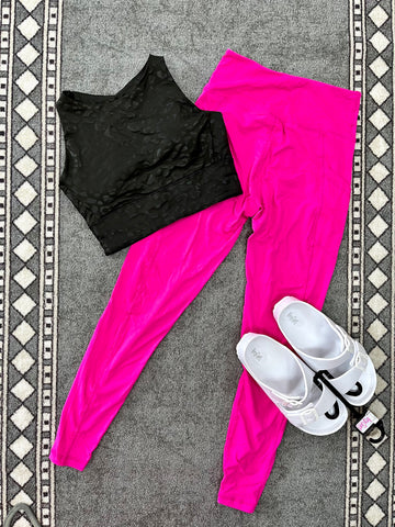 Pink Leggings-RAE MODE-Sunshine Boutique Camden TN