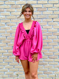 Pink Sassy Romper-BUCKETLIST-Sunshine Boutique Camden TN