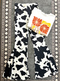 Cow Print Flare Lounge Pants-JADE BY JANE-Sunshine Boutique Camden TN