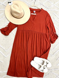 Rust Dress-HONEYME-Sunshine Boutique Camden TN