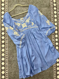 Blue Embroidered Dress-ANDREE BY UNIT-Sunshine Boutique Camden TN