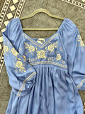 Blue Embroidered Dress-ANDREE BY UNIT-Sunshine Boutique Camden TN