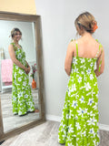 Green Floral Maxi Dress-HYFIVE-Sunshine Boutique Camden TN