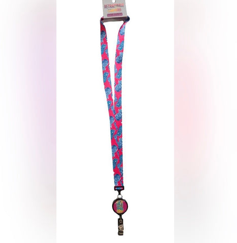 Simply Southern Pineapple Lanyard with Badge Reel-SIMPLY SOUTHERN-Sunshine Boutique Camden TN