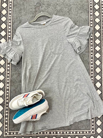 Grey T-shirt Dress-VERY J-Sunshine Boutique Camden TN