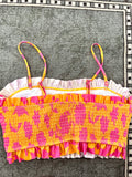 Mango & Pink Ruched Bikini-ANDTHEWHY-Sunshine Boutique Camden TN